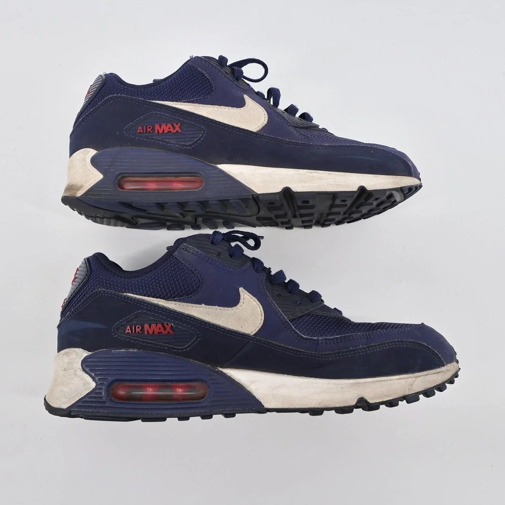 Nike Air Max 90 Essential Sneakers Navy‎ Blue Mens 9.5